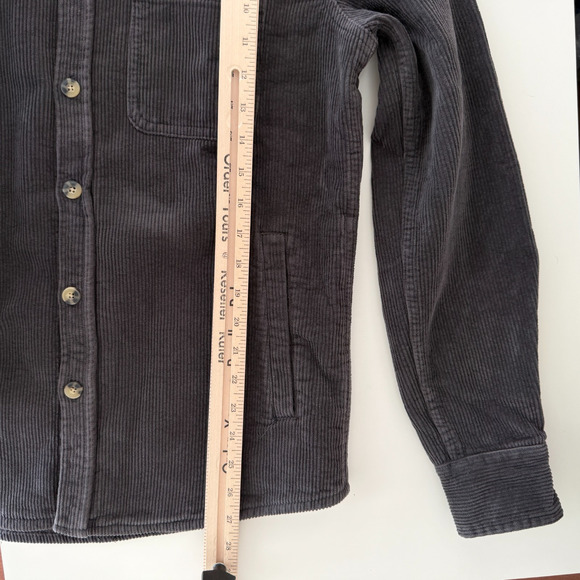 Marine Layer Shirt Mens Small Gray Max Broken In Corduroy Overshirt Shacket Gorp - Picture 10 of 12